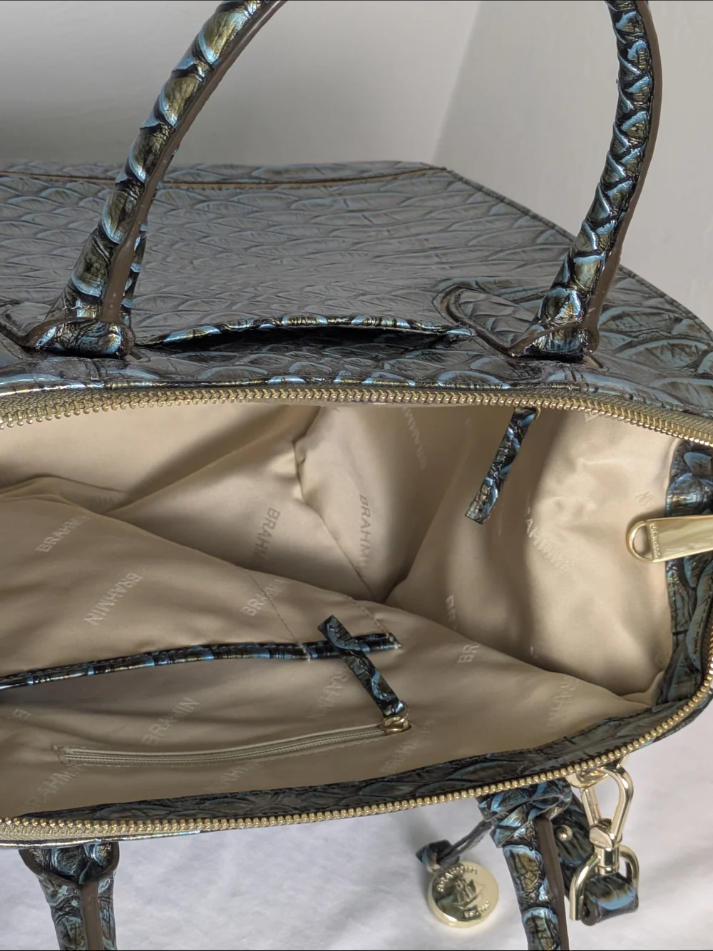 Brahmin Large Duxbury Satchel Rare Bird of Paradise Satchel Genuine Authentic